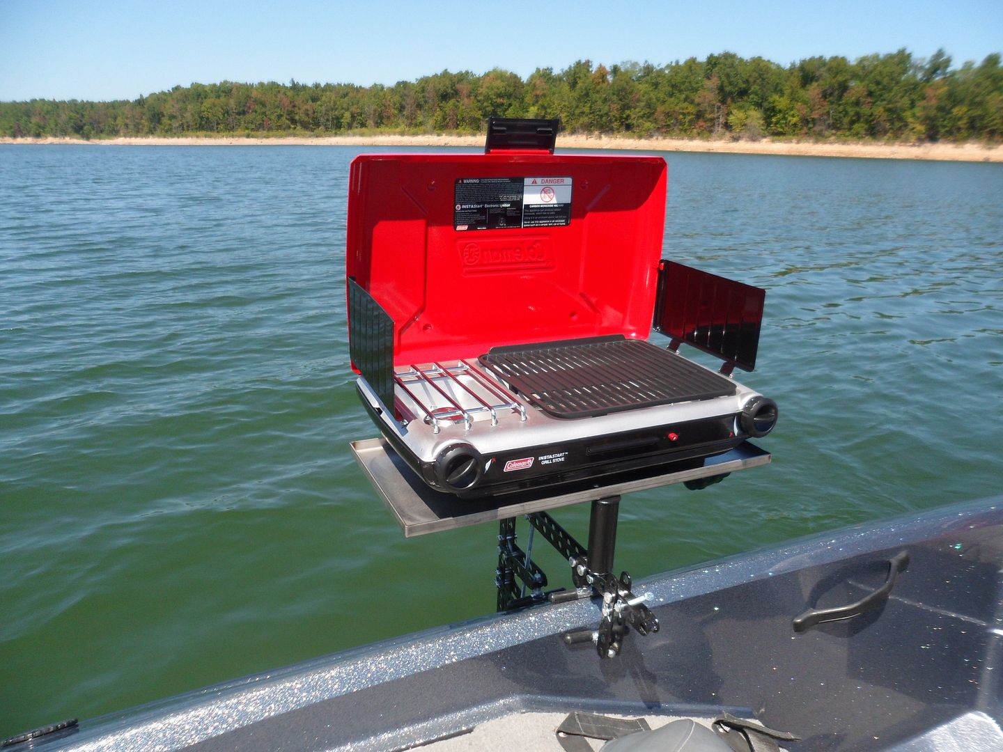 NEW ITEM! BBQ Grill Mounting Set for Any Fiberglass Boat w/Free Rod